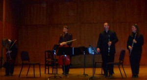 Bessarabica performance, Longy School, Cambridge, MA ~ Karen Oosterbaan-violin, Daniel Plane-’cello, Todd Brunel-clarinet, Trisha Craig–flute.